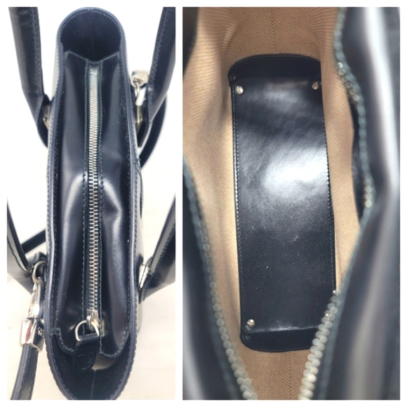 Tod\'s D Bag Black Leather Mini Tote Shoulder Hand Bag Authentic Vintage